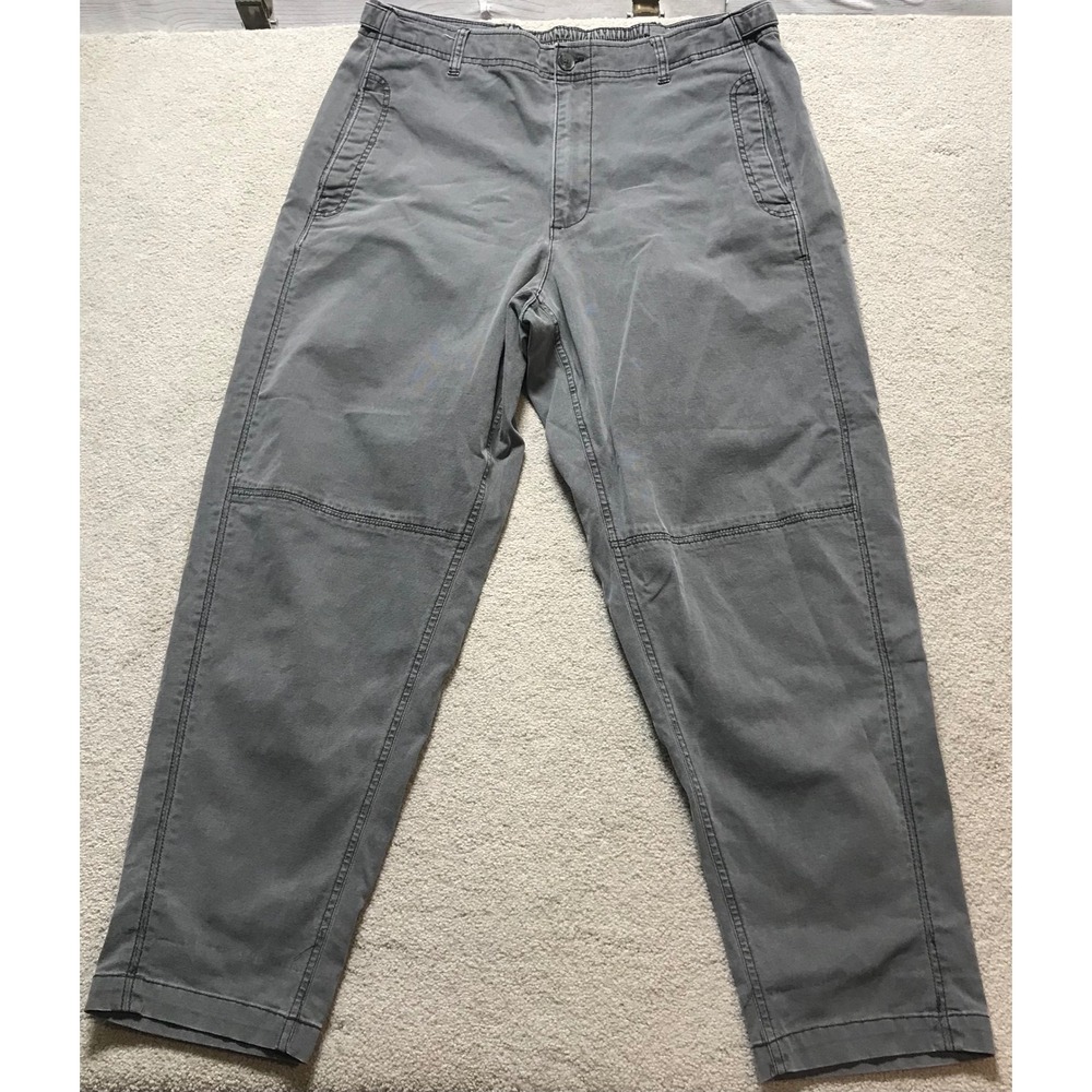 Old Navy Cropped Pants Elastic Waist Casual Gray XL x 28in Inseam